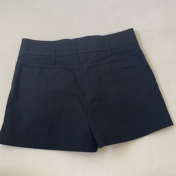 Reiss April cotton pleat front navy blue shorts 8 NWT - Picture 8 of 9